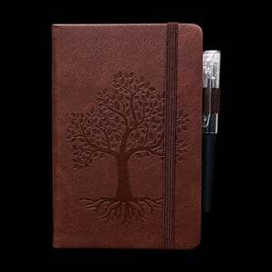 Espresso Tree of Life Embossed Small Hardcover Lined Journal with Pen
